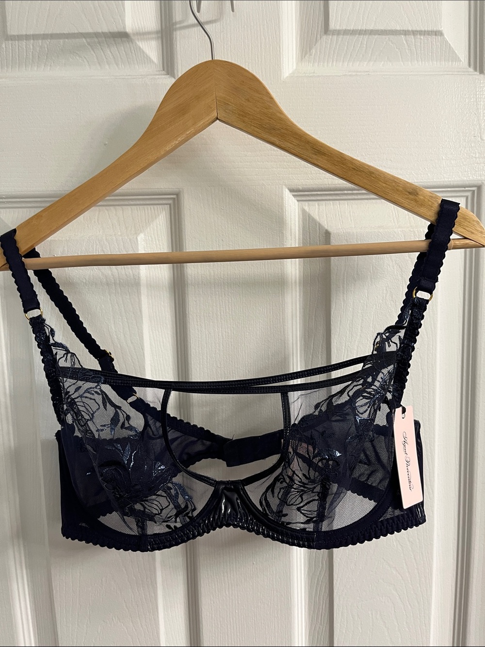 NWT Agent Provocateur Sheer Floral Embroidered Underwire Bra - Picture 2 of 8